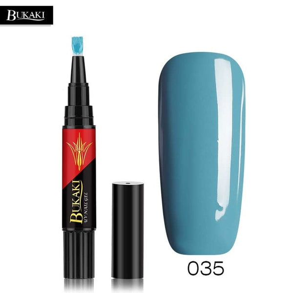 BUKAKI 60 Colors 3 In 1 Gel Nail Polish Pen Nail/ UV Gel Varnish