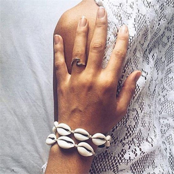 Bohemian shell style bracelets